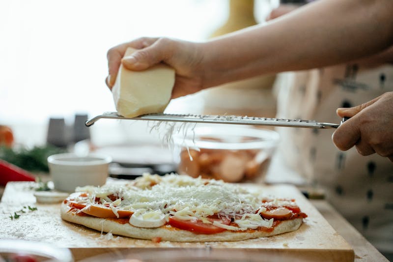 Pizza luce team preparing fresh luce pizza in the kitchen